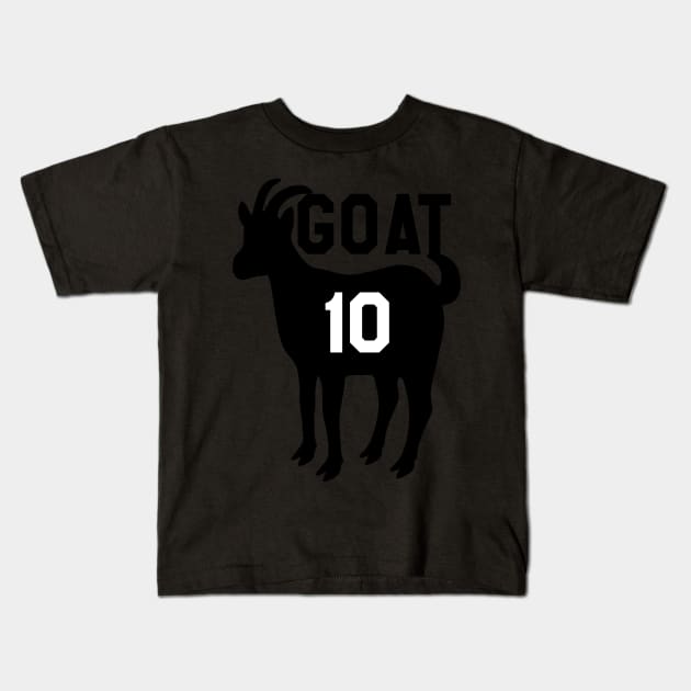 Lionel Messi The GOAT Kids T-Shirt by bestStickers